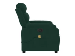 vidaxl Poltrona*Poltrona de massagens reclinável elétrica veludo -escuro Verde