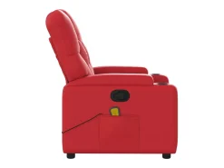 vidaxl Poltrona*Poltrona de massagens reclinável couro artificial Vermelho