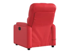 vidaxl Poltrona*Poltrona de massagens reclinável couro artificial Vermelho