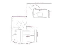 vidaxl Poltrona*Poltrona de massagens reclinável couro artificial Vermelho