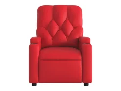 vidaxl Poltrona*Poltrona de massagens reclinável couro artificial Vermelho