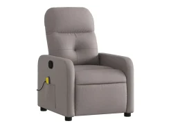Poltrona de massagens reclinável tecido cinzento-acastanhado SHL113433* Hot