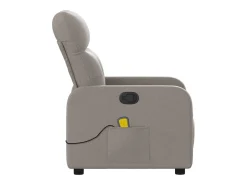 Poltrona de massagens reclinável tecido cinzento-acastanhado SHL113433* Hot