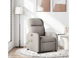 Poltrona de massagens reclinável tecido cinzento-acastanhado SHL661773* Outlet