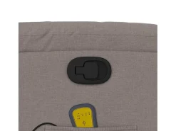 Poltrona de massagens reclinável tecido cinzento-acastanhado SHL344767^ New