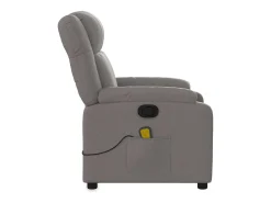 Poltrona de massagens reclinável tecido cinzento-acastanhado SHL344767^ New