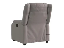 Poltrona de massagens reclinável tecido cinzento-acastanhado SHL344767^ New