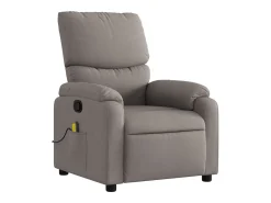 Poltrona de massagens reclinável tecido cinzento-acastanhado SHL593421* Hot