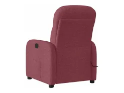vidaxl Poltrona*Poltrona de massagens reclinável tecido tinto Vermelho