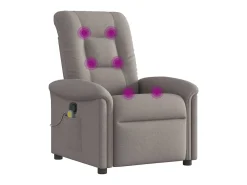 Hot Poltrona de massagens reclinável tecido cinzento-acastanhado SHL700435 Poltrona