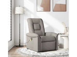 Hot Poltrona de massagens reclinável tecido cinzento-acastanhado SHL700435 Poltrona