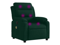 vidaxl Poltrona*Poltrona de massagens reclinável veludo -escuro Verde