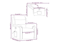vidaxl Poltrona*Poltrona de massagens reclinável veludo -escuro Verde