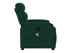 vidaxl Poltrona*Poltrona de massagens reclinável veludo -escuro Verde