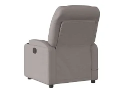 Poltrona de massagens reclinável tecido cinzento-acastanhado SHL514697^ New