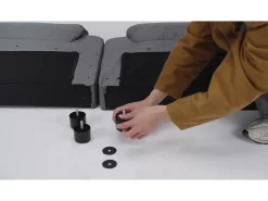 Best Poltrona de massagens reclinável tecido castanho-escuro Poltrona