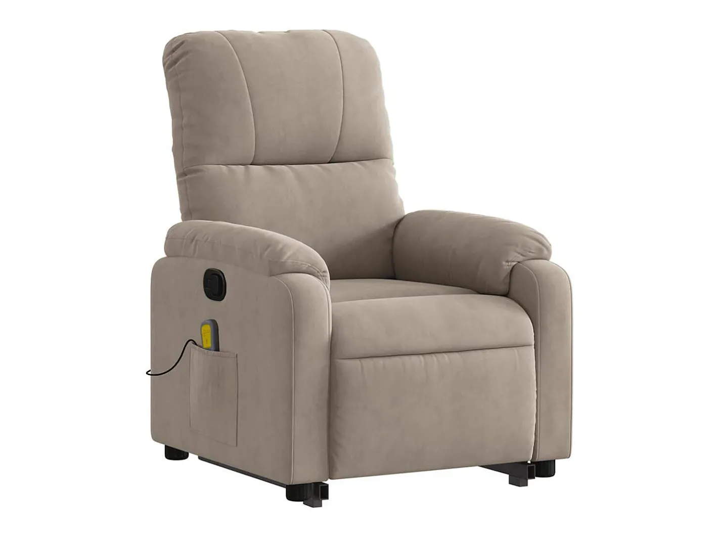 Poltrona de massagens reclinável microfibra cinza-acastanhado^vidaxl New