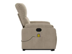 Poltrona de massagens reclinável microfibra cinza-acastanhado^vidaxl New