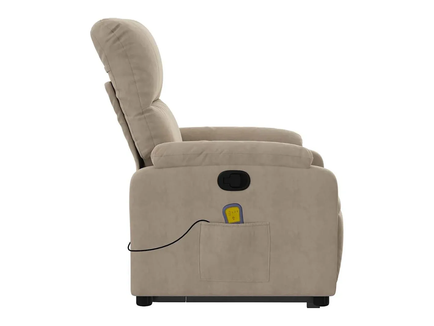 Poltrona de massagens reclinável microfibra cinza-acastanhado^vidaxl New