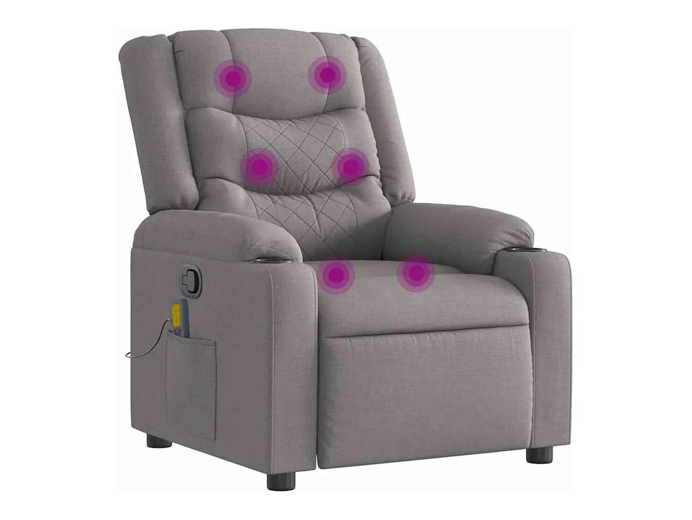 New Poltrona de massagens reclinável tecido cinzento-acastanhado SHL463547 Poltrona
