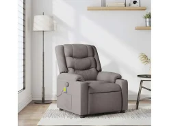 New Poltrona de massagens reclinável tecido cinzento-acastanhado SHL463547 Poltrona