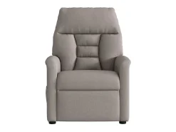 Poltrona de massagens reclinável tecido cinzento-acastanhado SHL883352^
