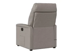 Poltrona de massagens reclinável tecido cinzento-acastanhado SHL883352^