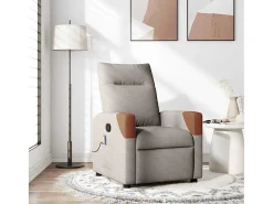 Poltrona de massagens reclinável tecido cinzento-acastanhado SHL773796^ Online