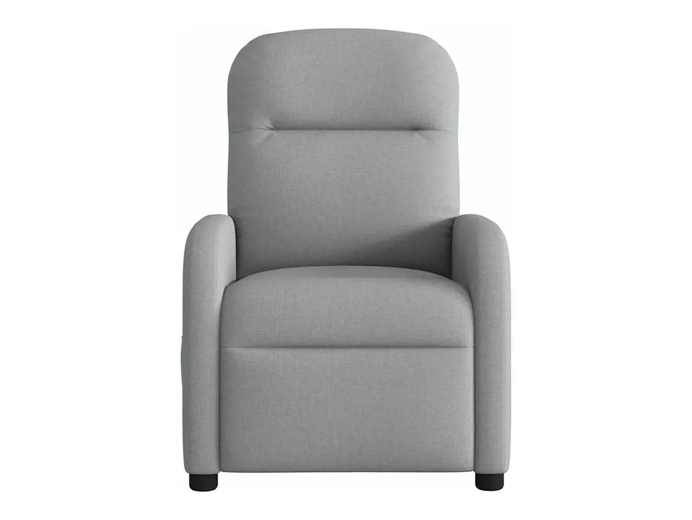 vidaxl Poltrona*Poltrona de massagens reclinável elétrica tecido -claro Cinzento