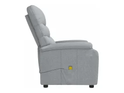 vidaxl Poltrona*Poltrona de massagens tecido -claro Cinzento