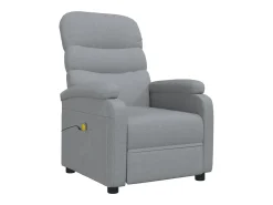 vidaxl Poltrona*Poltrona de massagens tecido -claro Cinzento