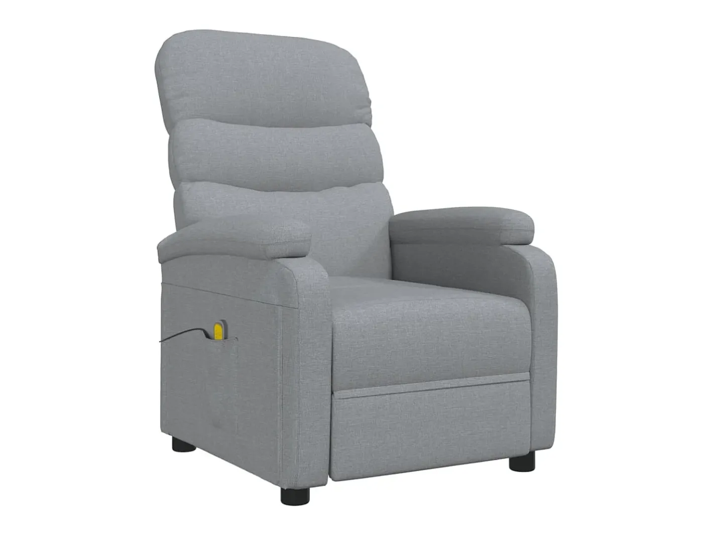 vidaxl Poltrona*Poltrona de massagens tecido -claro Cinzento