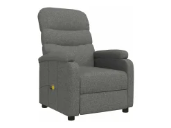 vidaxl Poltrona*Poltrona de massagens tecido -escuro Cinzento