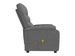 vidaxl Poltrona*Poltrona de massagens tecido -escuro Cinzento