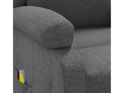vidaxl Poltrona*Poltrona de massagens tecido -escuro Cinzento