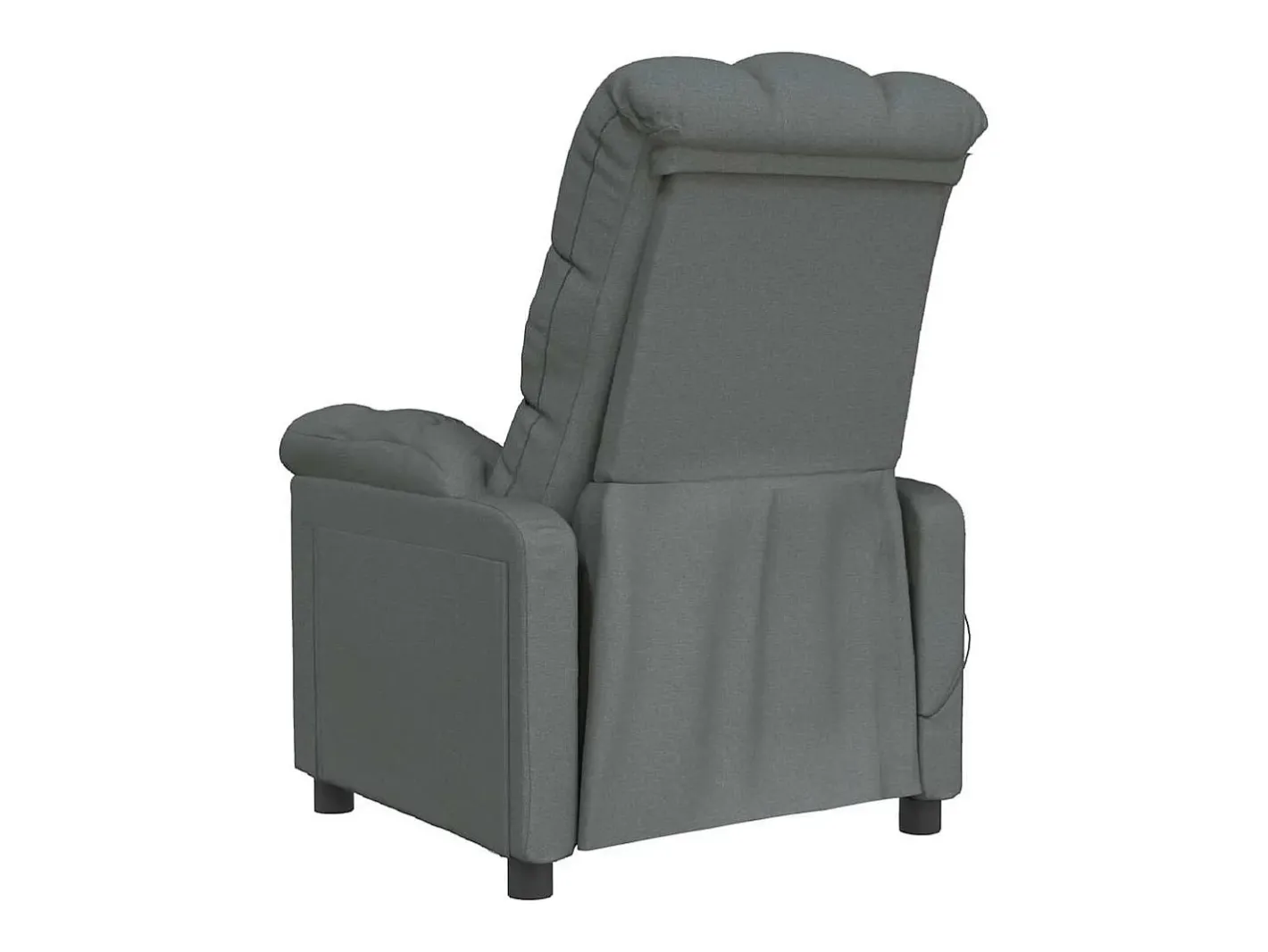 vidaxl Poltrona*Poltrona de massagens tecido -escuro Cinzento