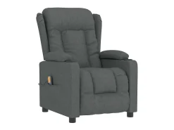 vidaxl Poltrona*Poltrona de massagens tecido -escuro Cinzento
