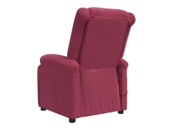 vidaxl Poltrona*Poltrona de massagens veludo tinto Vermelho