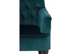 Poltrona decorativa em veludo de petróleo*Loft24 New