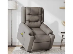 Clearance Poltrona elevatória de massagens tecido cinzento-acastanhado SHL189226 Poltrona