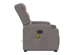 Clearance Poltrona elevatória de massagens tecido cinzento-acastanhado SHL189226 Poltrona