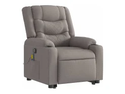 Clearance Poltrona elevatória de massagens tecido cinzento-acastanhado SHL189226 Poltrona