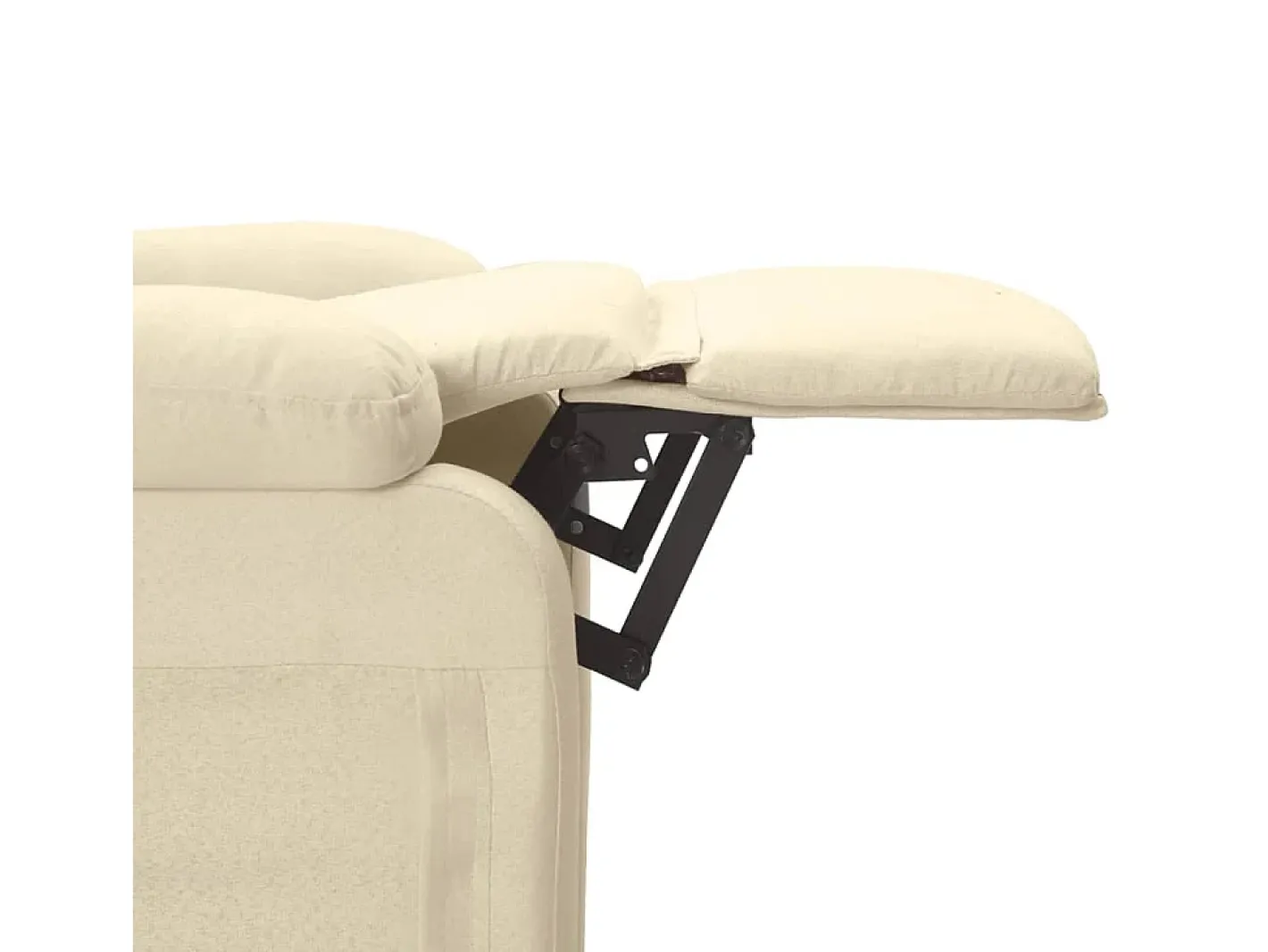 vidaxl Poltrona*Poltrona elevatória de massagens elétrica tecido Creme