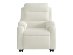 vidaxl Poltrona*Poltrona elevatória de massagens veludo cor Creme