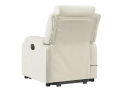 vidaxl Poltrona*Poltrona elevatória de massagens veludo cor Creme