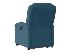 vidaxl Poltrona*Poltrona elevatória de massagens veludo Azul