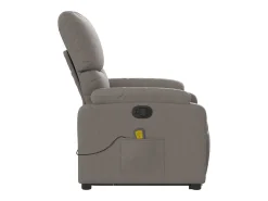 Poltrona elevatória de massagens tecido cinzento-acastanhado SHL111412^ New