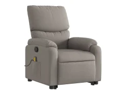 Poltrona elevatória de massagens tecido cinzento-acastanhado SHL111412^ New