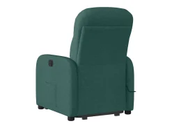 vidaxl Poltrona*Poltrona elétrica elevatória massagens tecido -escuro Verde