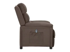 Poltrona elétrica reclinável tecido cinzento-acastanhado*vidaxl New